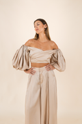 Ariel wrap cropped top