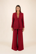 Maddie linen pants in red