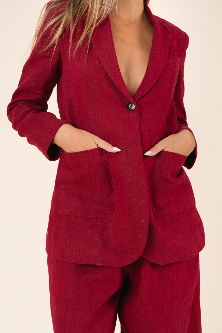 Maddie blazer in Red
