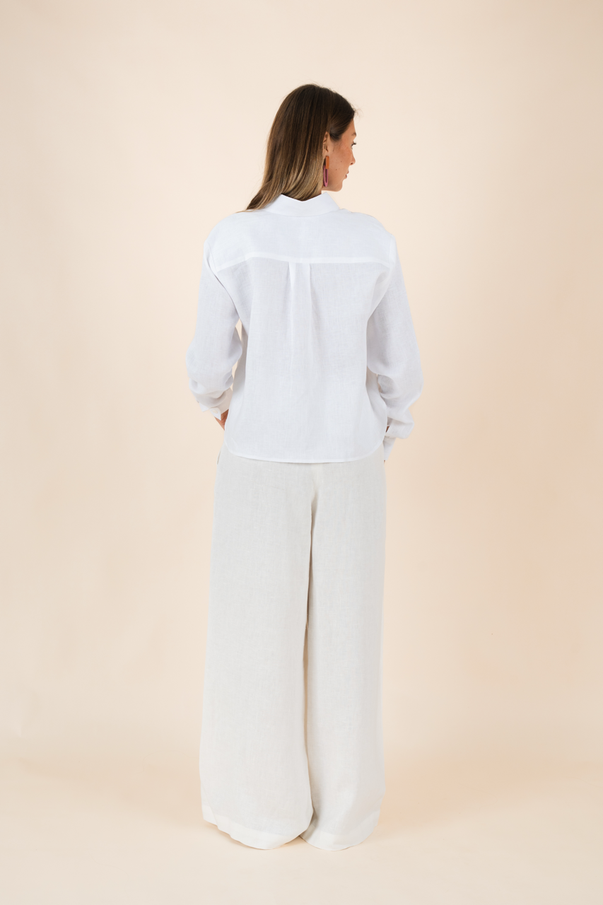 Yves linen pants in white