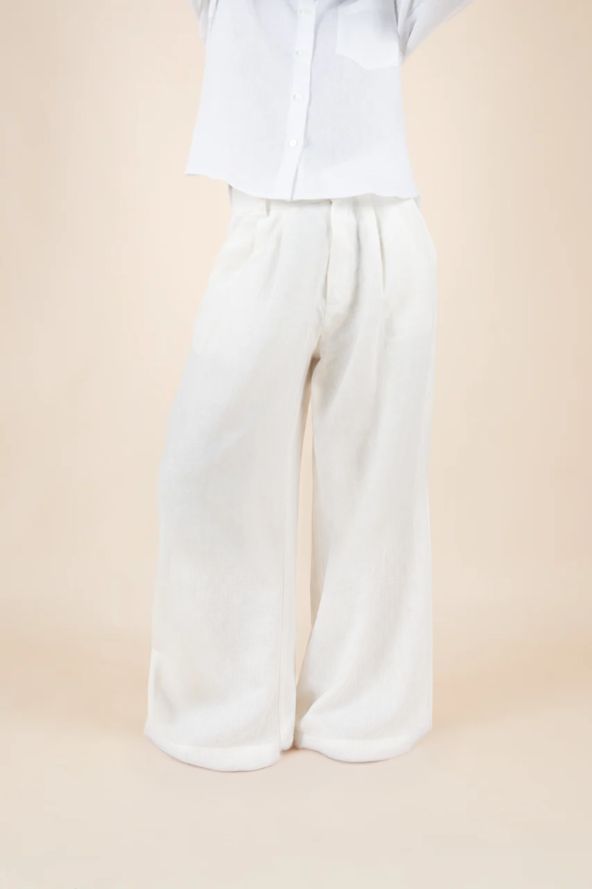 Yves linen pants in white