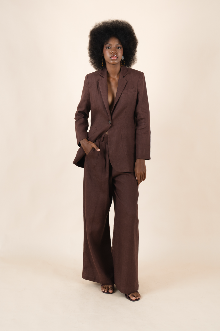 Maddie blazer in Chocolate Brown